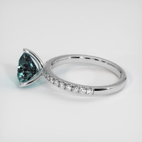 1.72 Ct. Bluish Green Sapphire Ring, 14K White Gold 4