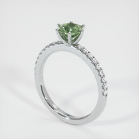 0.89 Ct. Sapphire Ring, 14K White Gold 2