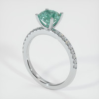 1.19 Ct. Sapphire Ring, 14K White Gold 2
