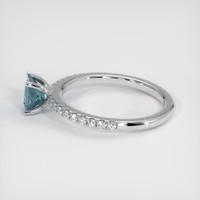 0.72 Ct. Sapphire Ring, 14K White Gold 4