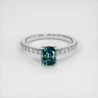 1.21 Ct. Sapphire Ring, 14K White Gold 1
