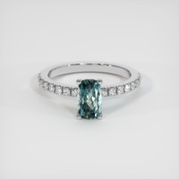 1.26 Ct. Sapphire Ring, 14K White Gold 1