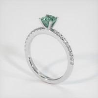 0.79 Ct. Sapphire Ring, 14K White Gold 2