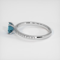 0.53 Ct. Sapphire Ring, 14K White Gold 4