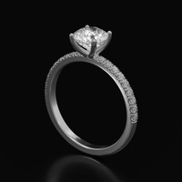 1.55 Ct. White Sapphire Ring, 14K White Gold 2