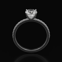 1.55 Ct. White Sapphire Ring, 14K White Gold 3