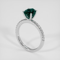 2.15 Ct. Bluish Green Sapphire Ring, 14K White Gold 2