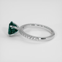2.15 Ct. Bluish Green Sapphire Ring, 14K White Gold 4
