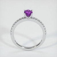 0.78 Ct. Pinkish Purple Sapphire Ring, 14K White Gold 3