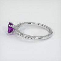 0.78 Ct. Pinkish Purple Sapphire Ring, 14K White Gold 4