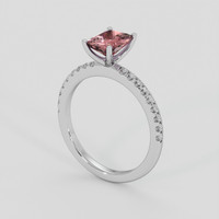 1.34 Ct. Purplish Pink Sapphire Ring, 14K White Gold 2