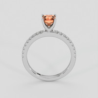 0.97 Ct. Orangish Brown Sapphire Ring, 14K White Gold 3