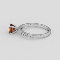 0.97 Ct. Orangish Brown Sapphire Ring, 14K White Gold 4