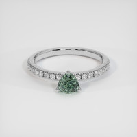 0.66 Ct. Sapphire Ring, 14K White Gold 1