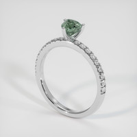 0.66 Ct. Sapphire Ring, 14K White Gold 2