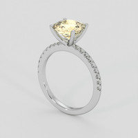 2.54 Ct. Yellow Sapphire Ring, 14K White Gold 2