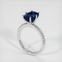 3.87 Ct. Sapphire Ring, 18K White Gold 2