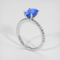 3.04 Ct. Sapphire Ring, 18K White Gold 2