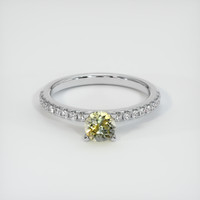 0.62 Ct. Bi Color Sapphire Ring, 18K White Gold 1