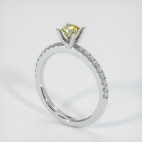 0.62 Ct. Bi Color Sapphire Ring, 18K White Gold 2