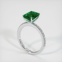 2.18 Ct. Emerald Ring, 18K White Gold 2