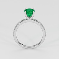 1.10 Ct. Emerald Ring, 18K White Gold 3