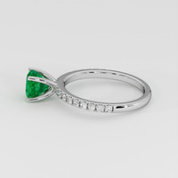 1.10 Ct. Emerald Ring, 18K White Gold 4