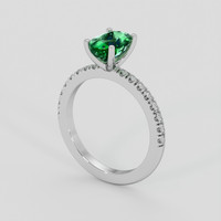 1.21 Ct. Emerald Ring, 18K White Gold 2