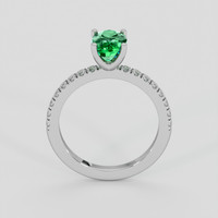 1.21 Ct. Emerald Ring, 18K White Gold 3