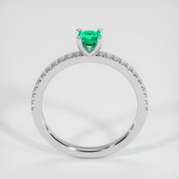 0.25 Ct. Emerald Ring, 18K White Gold 3