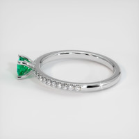 0.25 Ct. Emerald Ring, 18K White Gold 4