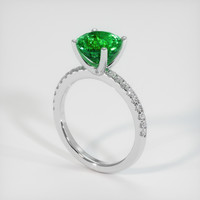 2.60 Ct. Emerald Ring, 18K White Gold 2