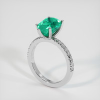 3.07 Ct. Emerald Ring, 18K White Gold 2