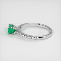 0.57 Ct. Emerald Ring, 18K White Gold 4