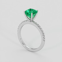 2.15 Ct. Emerald Ring, 18K White Gold 2