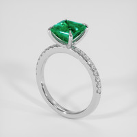 2.02 Ct. Emerald Ring, 18K White Gold 2