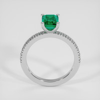 1.05 Ct. Emerald Ring, 18K White Gold 3
