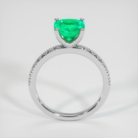 1.50 Ct. Emerald Ring, 18K White Gold 3