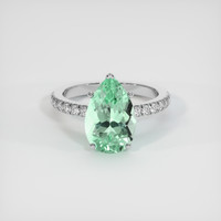 3.26 Ct. Emerald Ring, 18K White Gold 1