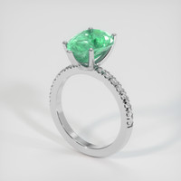 3.26 Ct. Emerald Ring, 18K White Gold 2