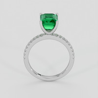 3.03 Ct. Emerald Ring, 18K White Gold 3