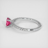 0.80 Ct. Reddish Pink Sapphire Ring, 18K White Gold 4