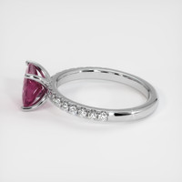 1.57 Ct. Pink Sapphire Ring, 18K White Gold 4