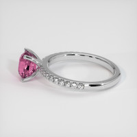 1.73 Ct. Pink Sapphire Ring, 18K White Gold 4