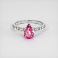 2.07 Ct. Sapphire Ring, 18K White Gold 1