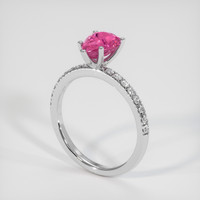 2.07 Ct. Sapphire Ring, 18K White Gold 2