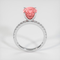 4.50 Ct. Padparadscha Sapphire Ring, 18K White Gold 3