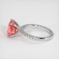 4.50 Ct. Padparadscha Sapphire Ring, 18K White Gold 4