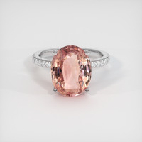 8.08 Ct. Sapphire Ring, 18K White Gold 1
