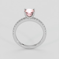 1.57 Ct. Padparadscha Sapphire Ring, 18K White Gold 3